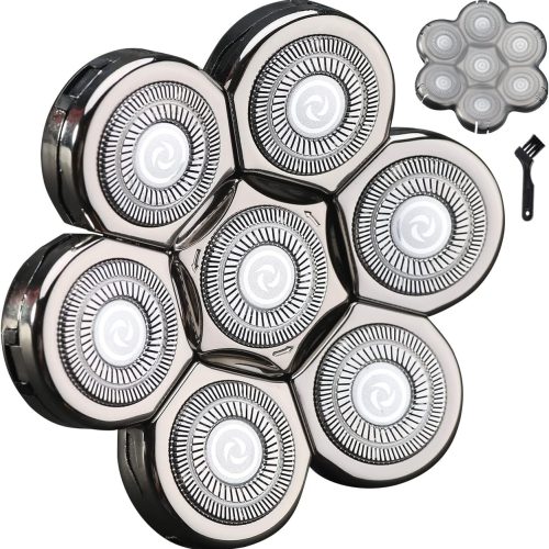7-Blade Silver Electric Shaver Replacement Pack